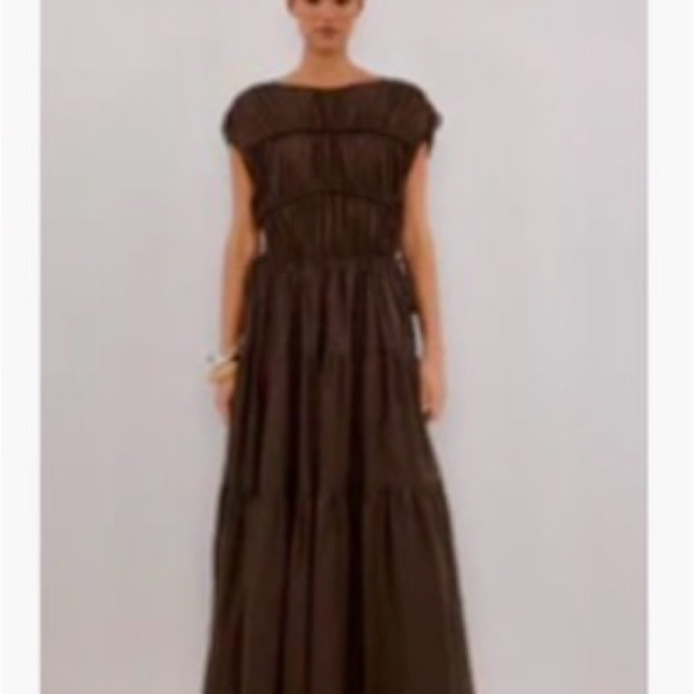 DISSH Flynn Brown Tiered Maxi Dress - Size 6